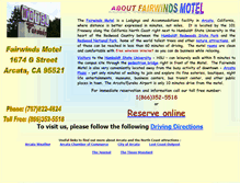 Tablet Screenshot of fairwindsmotelarcata.com